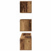 Set comodă TV Pe perete cu depozitare cu ușă 4 pcs Lemn vechi 80 x 30 x 30 cm - WALTI WALTI