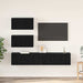 Set comodă TV Pe perete 4 pcs Stejar Negru Lemn prelucrat - WALTI WALTI