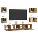 Set comodă TV Pe perete 7 pcs Lemn Vechi Lemn compozit - WALTI WALTI