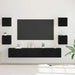 Set comodă TV Pe perete 7 pcs Stejar Negru Lemn compozit - WALTI WALTI