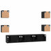 Set comodă TV Pe perete 7 pcs Stejar Negru Lemn compozit - WALTI WALTI