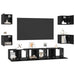 Set comodă TV Pe perete 7 pcs Stejar Negru Lemn compozit - WALTI WALTI