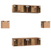 Set comodă TV Pe perete 6 pcs Lemn Vechi Lemn compozit - WALTI WALTI