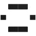 Set comodă TV Pe perete 6 pcs Stejar negru Lemn compozit - WALTI WALTI