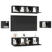 Set comodă TV Pe perete 6 pcs Stejar negru Lemn compozit - WALTI WALTI