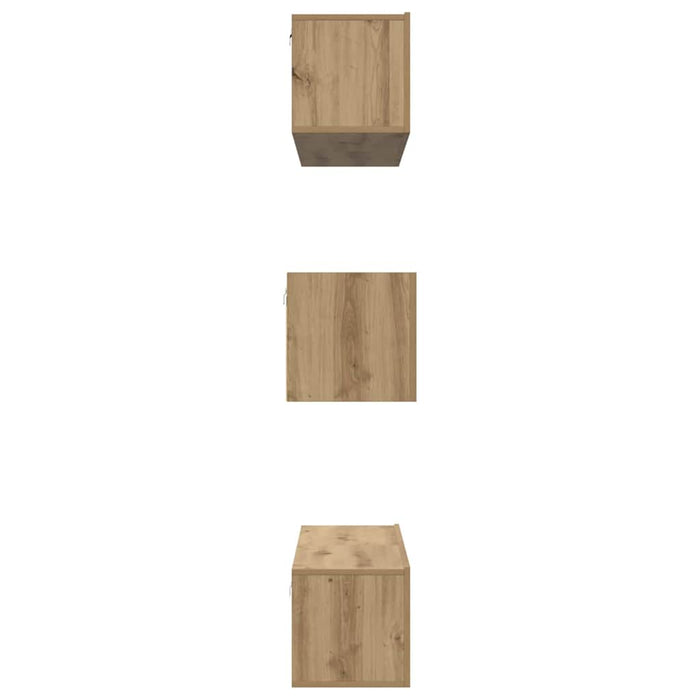 Set comodă TV Pe perete 6 pcs Stejar Artizanal Lemn compozit WALTI