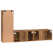 Set comodă TV cu raft Pe perete cu depozitare cu ușă 3 pcs Lemn vechi 150.5 x 30 x 90 cm - WALTI WALTI
