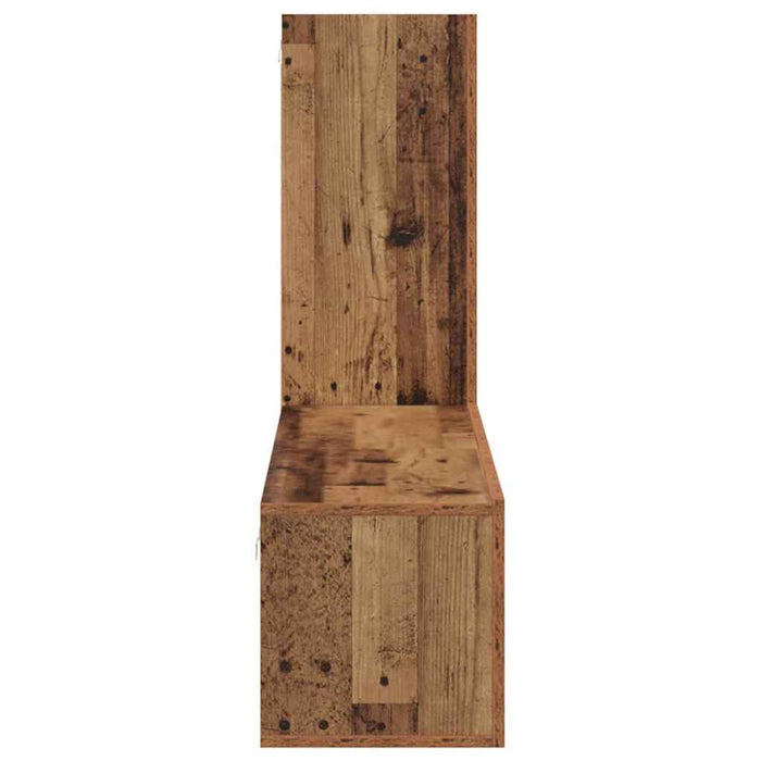 Set comodă TV cu raft Pe perete cu depozitare cu ușă 3 pcs Lemn vechi 150.5 x 30 x 90 cm - WALTI WALTI