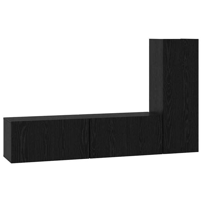 Set dulapuri TV 3 pcs Stejar negru mic 30.5 x 30 x 90 cm - WALTI WALTI