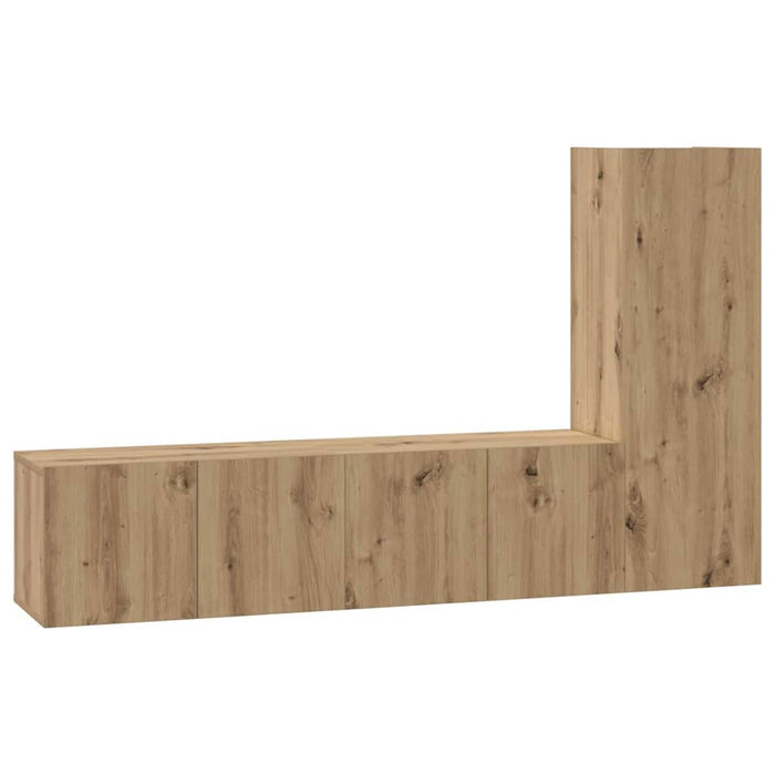 Set comodă TV cu raft 3 pcs stejar artizanal 150.5 x 30 x 90 cm - WALTI WALTI