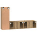 Set comodă TV cu raft 3 pcs stejar artizanal 150.5 x 30 x 90 cm - WALTI WALTI