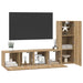 Set comodă TV cu raft 3 pcs stejar artizanal 150.5 x 30 x 90 cm - WALTI WALTI