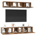Set dulap TV 5 pcs Lemn vechi Standard Mediu Lemn compozit - WALTI WALTI