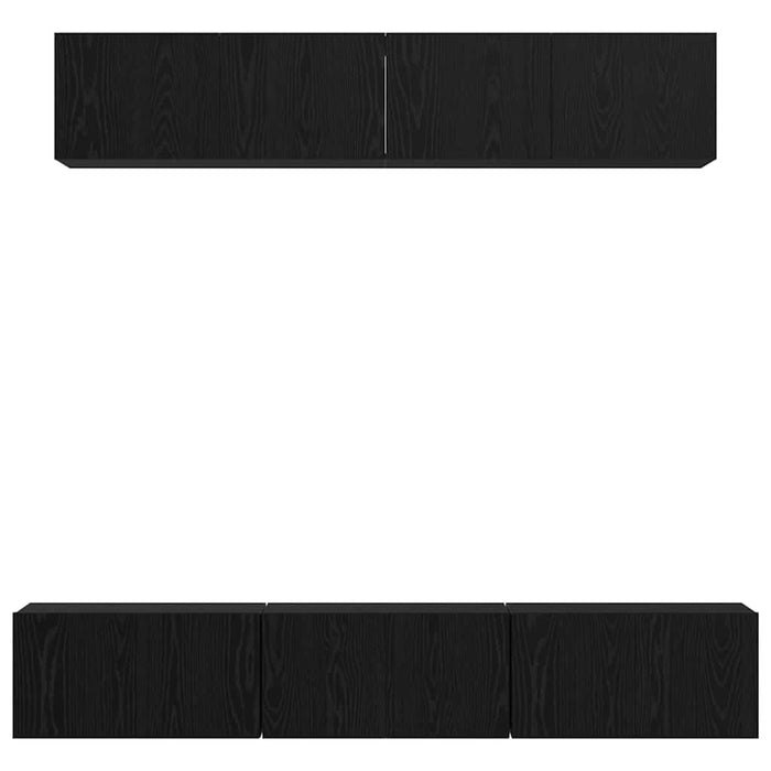 Set comodă TV 5 pcs Stejar Negru Mediu 80 x 30 x 30.5 cm - WALTI WALTI