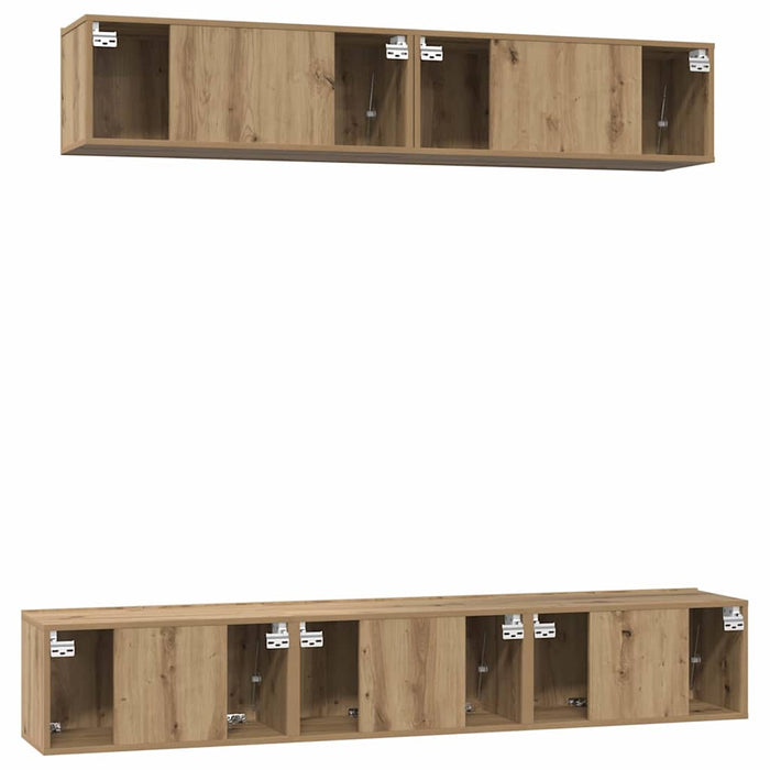 Set comodă TV 5 pcs Stejar Artizanal Lemn compozit WALTI