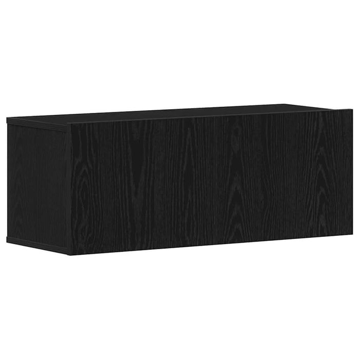 Set comodă TV Pe perete 7 pcs Stejar Negru Lemn compozit - WALTI WALTI