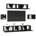 Set comodă TV Pe perete 7 pcs Stejar Negru Lemn compozit - WALTI WALTI