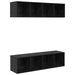 Set comodă TV Pe perete 3 pcs Stejar Negru Lemn compozit - WALTI WALTI