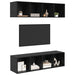 Set comodă TV Pe perete 3 pcs Stejar Negru Lemn compozit - WALTI WALTI