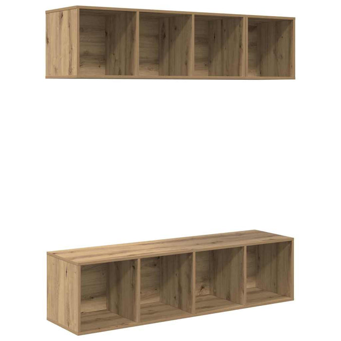 Set comodă TV Pe perete 3 pcs Stejar Artizanal Lemn compozit - WALTI WALTI