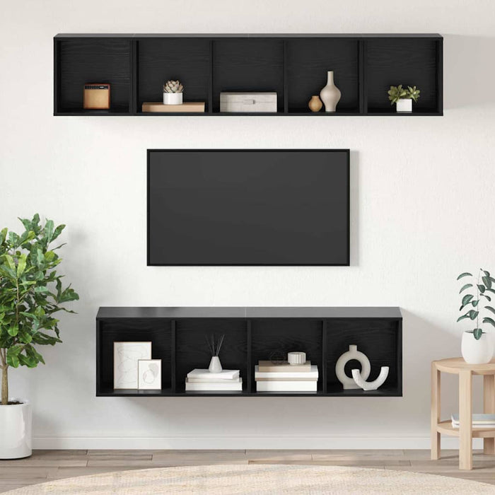 Set comodă TV 4 pcs Stejar negru 37 x 37 x 142.5 cm - WALTI WALTI