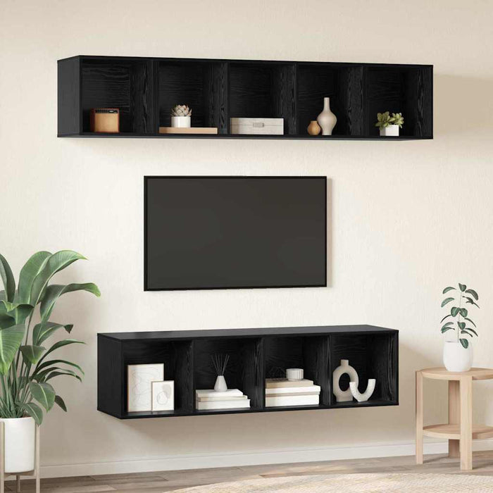 Set comodă TV 4 pcs Stejar negru 37 x 37 x 142.5 cm - WALTI WALTI