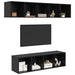 Set comodă TV 4 pcs Stejar negru 37 x 37 x 142.5 cm - WALTI WALTI