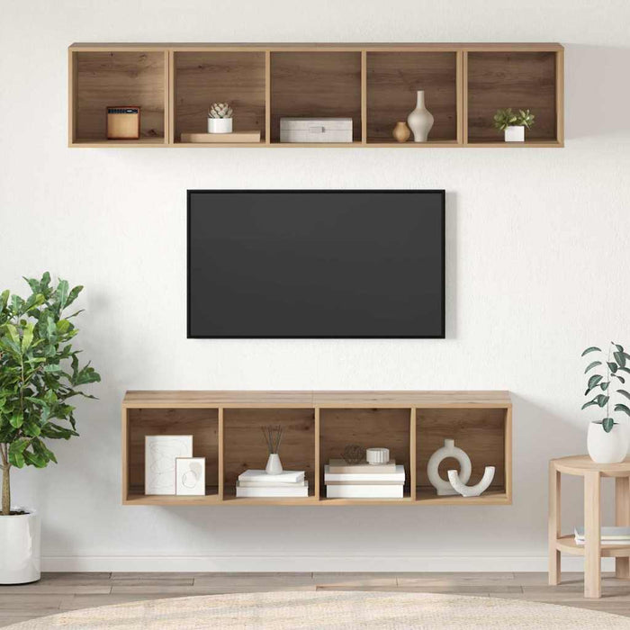 Set comodă TV 4 pcs stejar artizanal 37 x 37 x 142.5 cm - WALTI WALTI