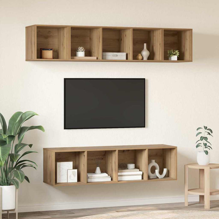 Set comodă TV 4 pcs stejar artizanal 37 x 37 x 142.5 cm - WALTI WALTI