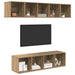 Set comodă TV 4 pcs stejar artizanal 37 x 37 x 142.5 cm - WALTI WALTI