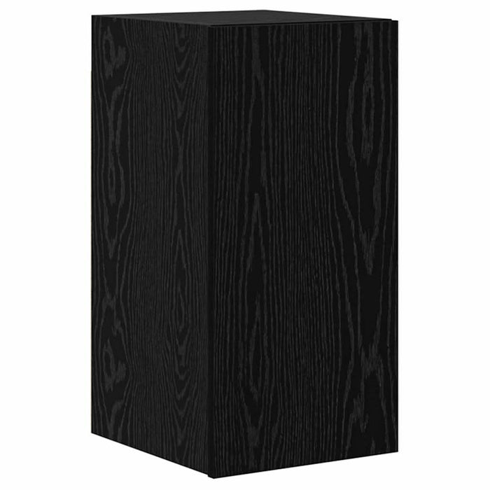 Set comodă TV Pe perete 9 pcs Stejar Negru Lemn compozit - WALTI WALTI