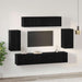 Dulap pentru TV pe Perete 6 pcs Stejar negru Lemn compozit - WALTI WALTI