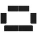 Dulap pentru TV pe Perete 6 pcs Stejar negru Lemn compozit - WALTI WALTI