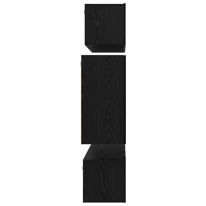 Dulap pentru TV pe Perete 6 pcs Stejar negru Lemn compozit - WALTI WALTI