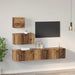 Set comodă TV 4 pcs Lemn vechi 80 x 30 x 30 cm Lemn compozit - WALTI WALTI