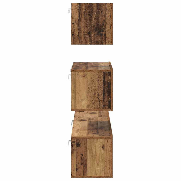 Set comodă TV 4 pcs Lemn vechi 80 x 30 x 30 cm Lemn compozit - WALTI WALTI