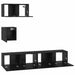 Set comodă TV 4 pcs Stejar negru 80 x 30 x 30 cm Lemn compozit - WALTI WALTI