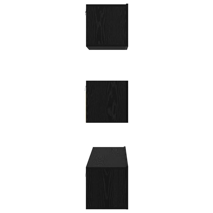 Set comodă TV 4 pcs Stejar negru 80 x 30 x 30 cm Lemn compozit - WALTI WALTI