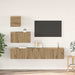 Set comodă TV Pe perete Altele 4 pcs stejar artizanal 80 x 30 x 30 cm - WALTI WALTI