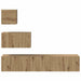 Set comodă TV Pe perete Altele 4 pcs stejar artizanal 80 x 30 x 30 cm - WALTI WALTI