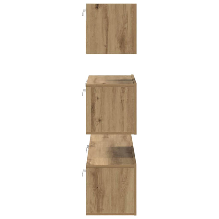 Set comodă TV Pe perete Altele 4 pcs stejar artizanal 80 x 30 x 30 cm - WALTI WALTI