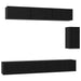 Set comodă TV 6 pcs Stejar negru 100 x 30 x 30 cm Lemn compozit - WALTI WALTI