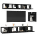 Set comodă TV 6 pcs Stejar negru 100 x 30 x 30 cm Lemn compozit - WALTI WALTI