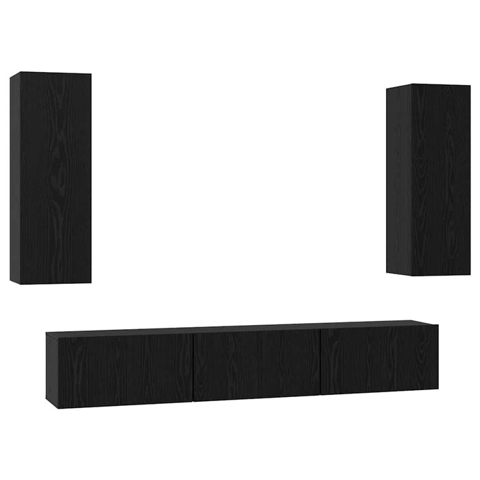 Set comodă TV 5 pcs Stejar negru Mediu 30.5 x 30 x 90 cm - WALTI WALTI