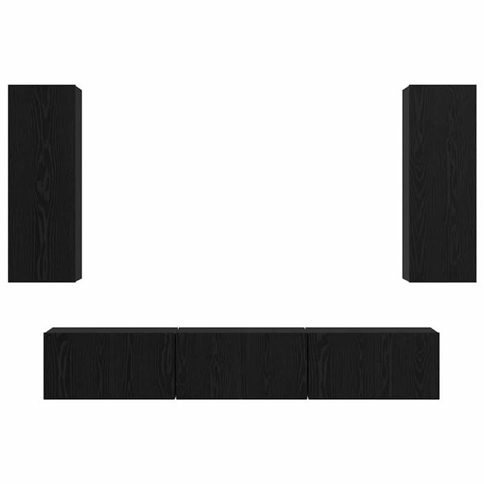 Set comodă TV 5 pcs Stejar negru Mediu 30.5 x 30 x 90 cm - WALTI WALTI