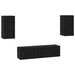 Set comodă TV cu raft Altele 4 pcs Stejar negru Mediu 60 x 30 x 30 cm - WALTI WALTI