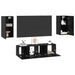 Set comodă TV cu raft Altele 4 pcs Stejar negru Mediu 60 x 30 x 30 cm - WALTI WALTI