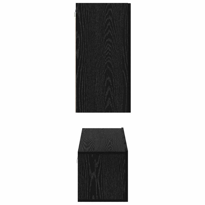 Set comodă TV cu raft Altele 4 pcs Stejar negru Mediu 60 x 30 x 30 cm - WALTI WALTI