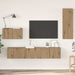 Dulap pentru TV pe Perete cu raft Altele cu depozitare cu ușă 4 pcs Stejar artisanal - WALTI WALTI