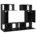 Set comodă TV 6 pcs Stejar negru 80 x 30 x 30 cm Lemn compozit - WALTI WALTI